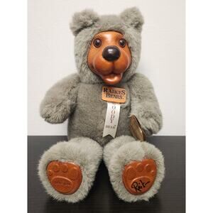 Vintage Robert Raikes Original "38509 Woody Bear"Wooden Face Doll w/Tags&Signed